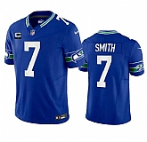 Men's Seattle Seahawks #7 Geno Smith Royal 2023 F.U.S.E. With 1-Star C Patch Vapor Vapor Untouchable Limited Jersey,baseball caps,new era cap wholesale,wholesale hats